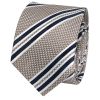 Silver Twin Stripe Skinny Men's Tie