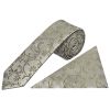 Dusty Sage Floral Skinny Boys Tie and Pocket Square Set