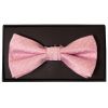 Handmade Pink And White Polka Dot Mens Bow Tie