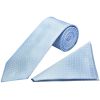 Light Blue and White Polka Dot Classic Men's Tie Pocket Square Set