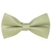 Pre Tied Sage Green Silk Boys Bow Tie and Pocket Square Set Age 4-7