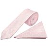 Blush Pink Floral Skinny Boys Tie and Pocket Square Set