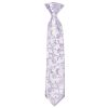 Pre Tied Lavender Floral Boys Tie and Pocket Square Set Age 4-7