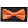Plain Burnt Orange Handmade Mens Bow Tie