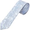 Sky Blue and White Floral Skinny Boys Tie