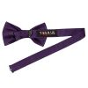 Plain Purple Satin Silk Mens Bow Tie
