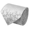 Silver Floral Classic Men's Tie