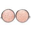Peach Textured Cufflinks