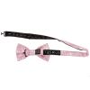 Pink and White Floral Handmade Mens Bow Tie