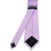 Classic Lilac Mens Tie with Pocket Square and Lapel Pin Set