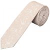 END OF SEASON STOCK Light Peach and White Floral Skinny Men's Tie