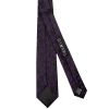 Black with Purple Floral Skinny Boys Tie