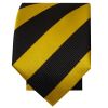 Black and Gold Striped Skinny Men's Tie