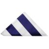 Navy and White Striped Pocket Square