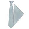 Pre Tied Duck Egg Satin Boys Tie and Pocket Square Set Age 4-7
