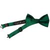 Pre Tied Forest Green Satin Boys Bow Tie Age 4-7