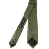 Olive Green Textured Skinny Tie and Pocket Square Set