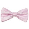 Pre Tied Light Dusty Pink Paisley Boys Bow Tie Age 4-7