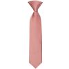 Pre Tied Plain Rose Gold Satin Boys Tie Age 4-7