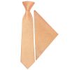 Pre Tied Peach Textured Silk Boys Tie and Pocket Square Set Age 4-7