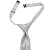 Pre Tied Silver Floral Boys Tie Age 4-7