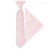 Pre Tied Blush Pink Floral Boys Tie and Pocket Square Set Age 4-7