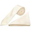 Ivory Diamond Skinny Men's Tie and Pocket Square Set