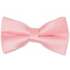 Pre Tied Pink Satin Boys Bow Tie Age 4-7