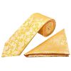 Bright Yellow Floral Classic Men's Tie and Pocket Square Set