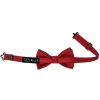 Pre Tied Red Wine Satin Boys Bow Tie and Pocket Square Set