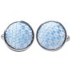 Dusty Blue Textured Cufflinks