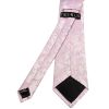 Light Dusty Pink Floral Classic Men's Tie and Pocket Square Set