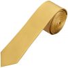 Plain Caramel Satin Silk Skinny Men's Tie