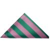Pink and Green Striped Pocket Square