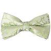 Pre Tied Sage Green Floral Boys Bow Tie and Pocket Square Set