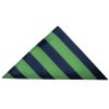 Navy and Lime Striped Pocket Square