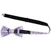 Lilac Paisley Handmade Mens Bow Tie and Pocket Square Set