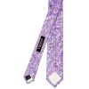 Mens Lilac Floral Silk Skinny Tie and Pocket Square