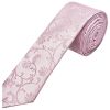 Light Dusty Pink Floral Skinny Boys Tie and Pocket Square Set