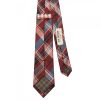 Burgundy Check Silk Skinny Men's Tie