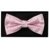 Dusty Pink Paisley Handmade Mens Bow Tie