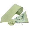 Classic Sage Green Mens Tie with Pocket Square and Lapel Pin Set