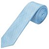 Dusty Blue Textured Skinny Tie and Pocket Square Set