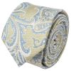 Green and Blue Paisley Skinny Men's Tie and Pocket Square Set