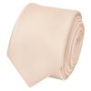 Plain Blush Satin Skinny Boys Tie