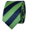 Navy and Lime Striped Skinny Men's Tie
