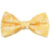 Pre Tied Bright Yellow Floral Boys Bow Tie Age 8-11
