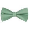 Pre Tied Plain Seagrass Satin Boys Bow Tie and Pocket Square Set 