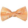 Pre Tied Peach Paisley Boys Bow Tie Age 8-11