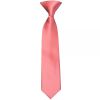 Pre Tied Light Coral Pink Satin Boys Tie and Pocket Square Set Age 4-7
